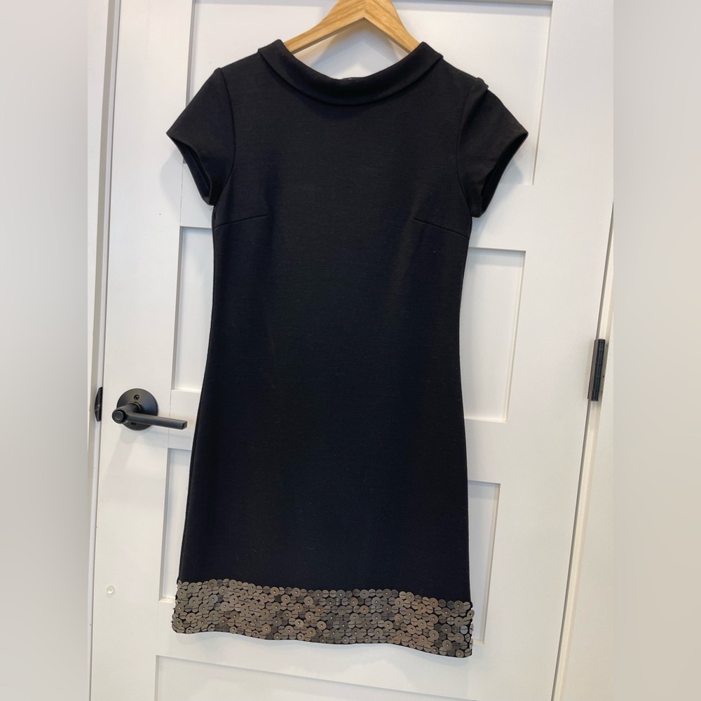 Cute sequined Kensie black wool dress with sequin hem S Kensie - Picture 4 of 7